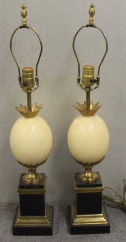 Pair of Ostrich Egg Lamps From 15e074