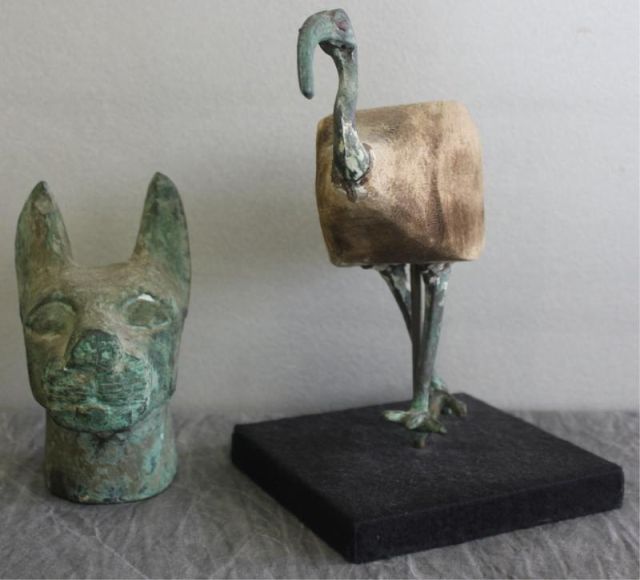 Two Pieces of Egyptian-Style Sculpture.From