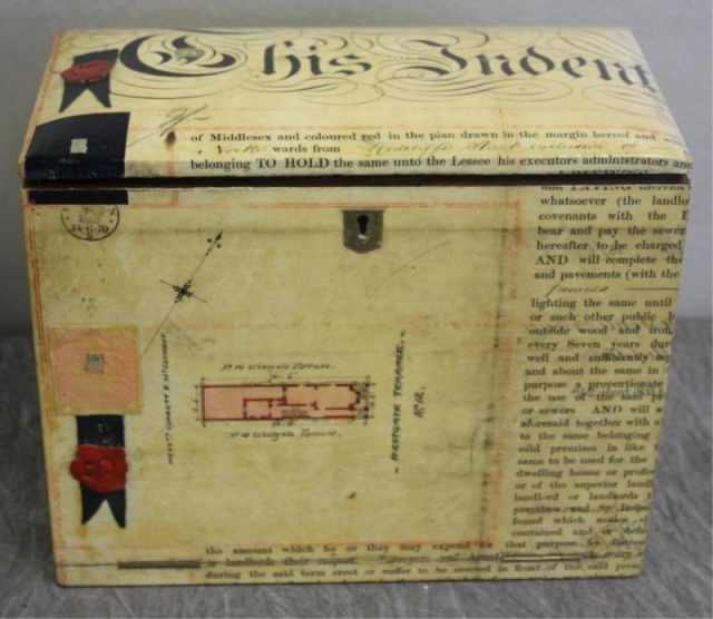 Antique Decoupage Letterbox.By