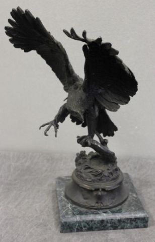 Bronze Eagle on a Green Marble
