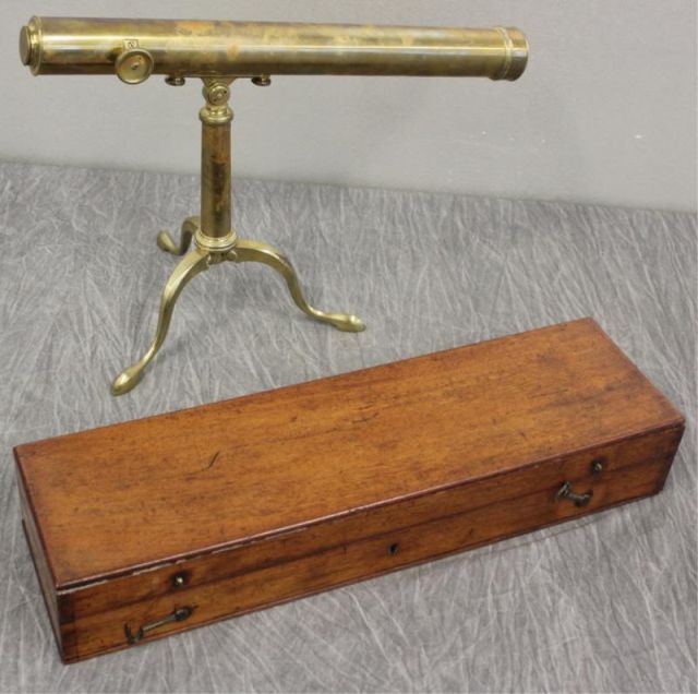 Antique English Brass Telescope.Folding