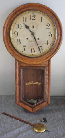 Vintage 30 Day Regulator Clock.From