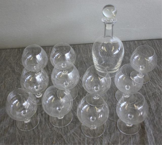 Lot of 11 Baccarat Brandy Glasses