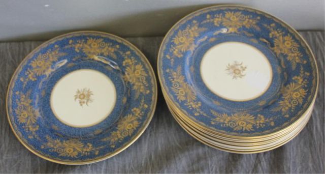 10 Minton Porcelain Dinner Plates Gilt 15e0a2