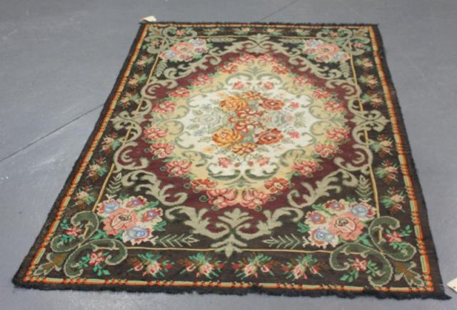 Needlepoint Carpet with Floral
