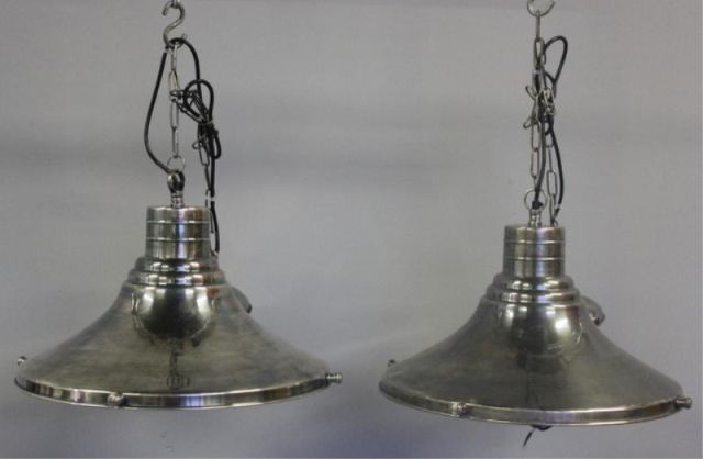 Two Industrial Style Hanging Fixtures.From