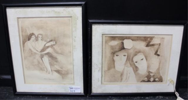 Pair of Marie Laurencin Etchings Signed 15e10b