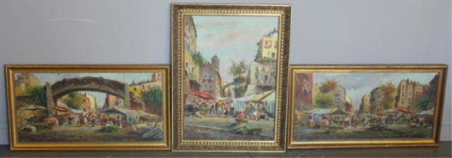 VANDO 3 Oil on Canvas Market Scenes From 15e11e