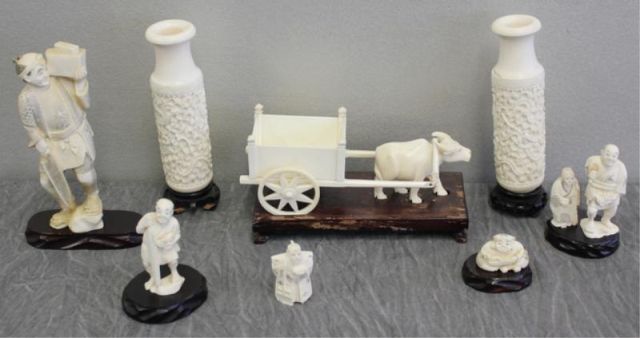 Asian Lot of Ivory Items.Includes a