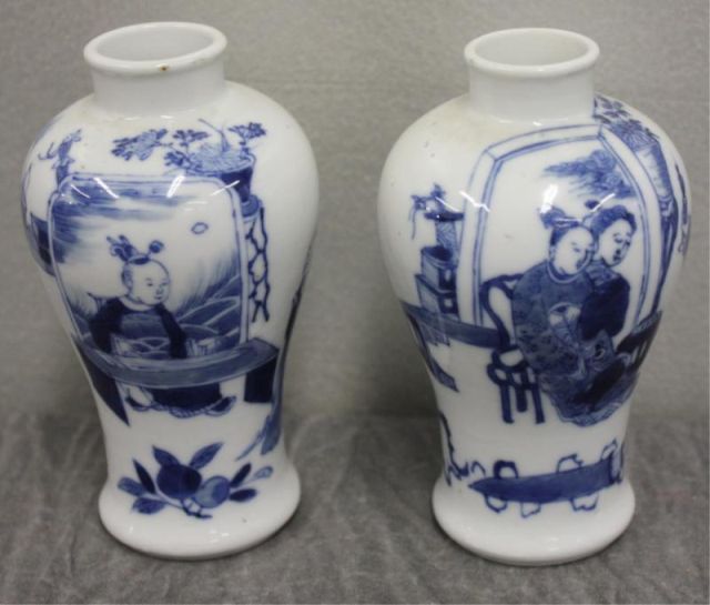 Pair of 19th Century Asian Blue