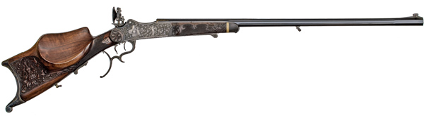 Engraved and Gold Inlaid Schuetzen Rifle