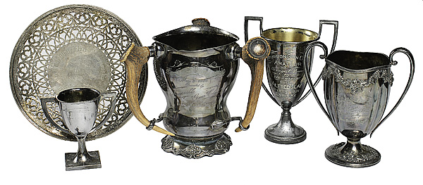 Five Shooting Trophies from the Clay