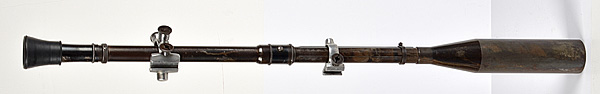 J.W. Fector Scope S/N 2295. Blued finish.