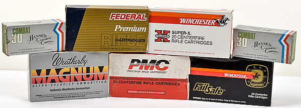 Rifle and Pistol Ammo Lot One 20-rd.