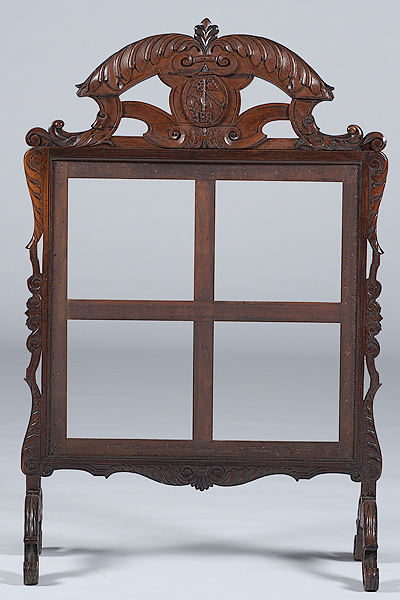 English Oak Firescreen England ca 1840s.