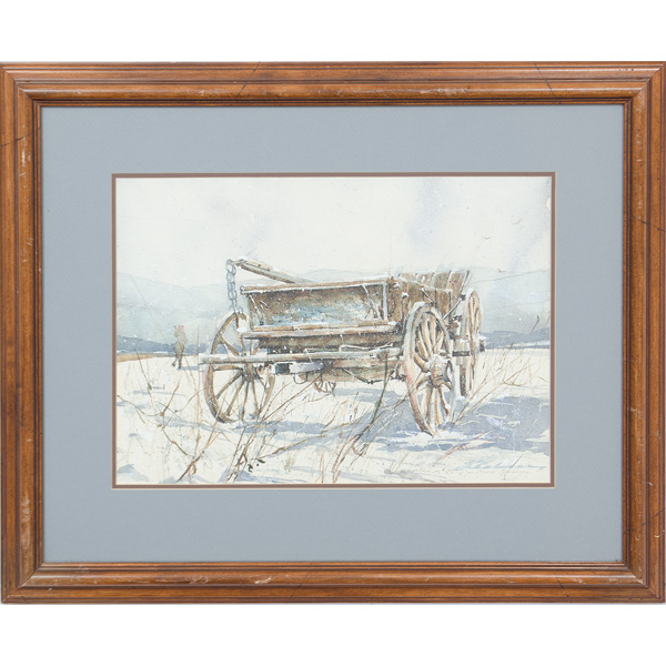 Wagon Watercolor Watercolor on