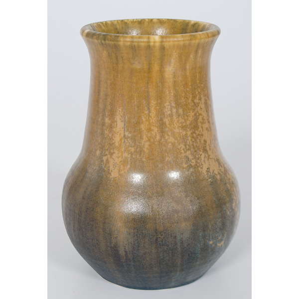Ruskin Brown Crystalline Vase England  160bf6