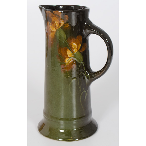 Weller Brown Glaze Pottery Pitcher