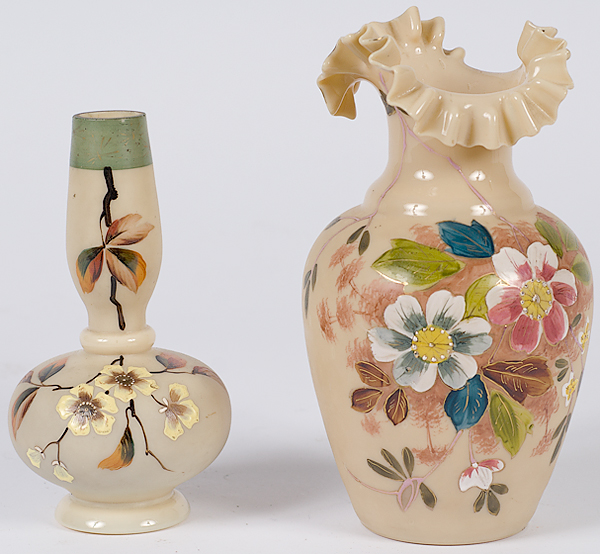 Bristol Enameled Glass Vase Plus