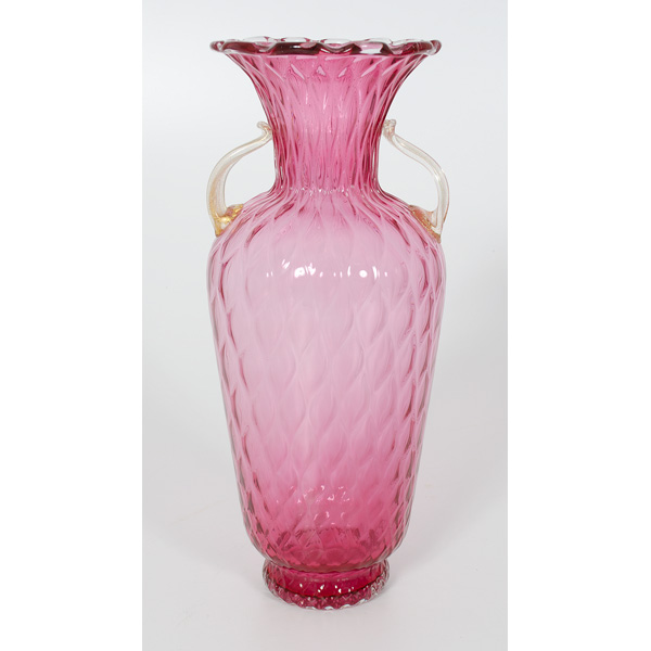 Venetian Glass Vase A double handled 160c4a