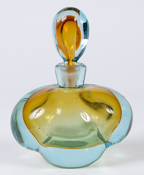 Art Glass Perfume Blue and amber 160c4d