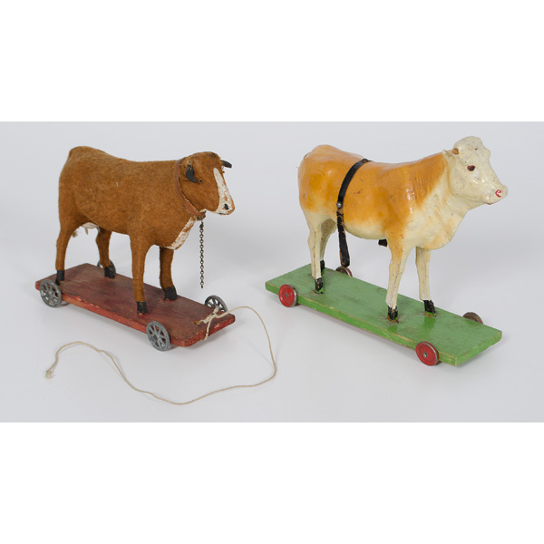 Pair of Flocked and Painted Cow 160c79