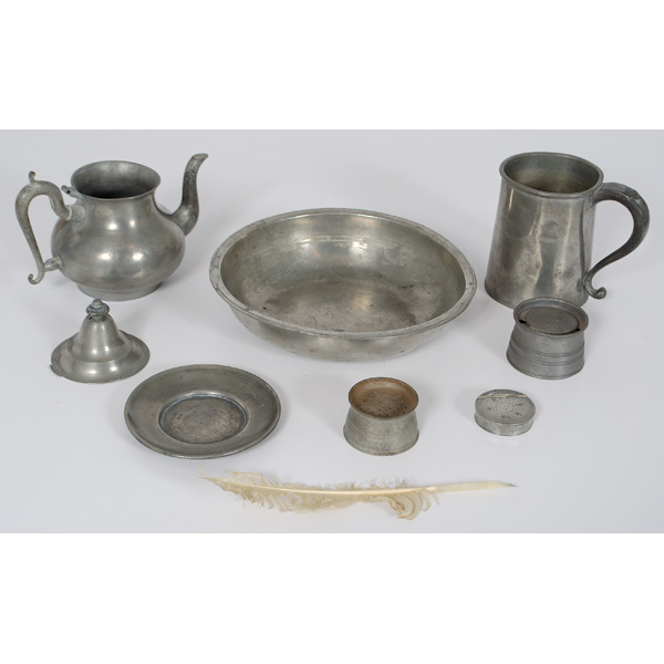 Group of Pewter American an assembled 160ca2