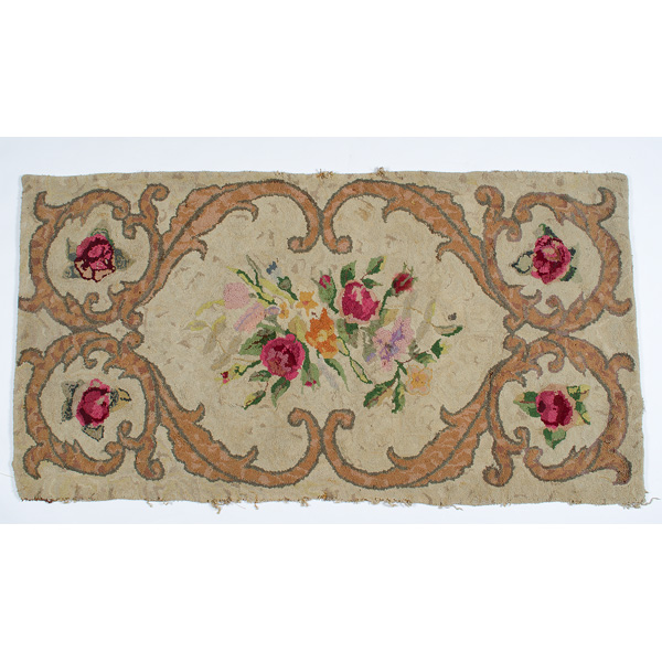 Floral Hooked Rugs American early