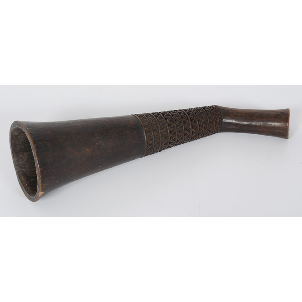African Wooden Horn African a carved 160ce0