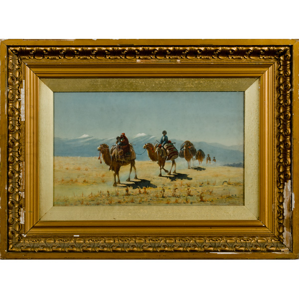 Orientalist Desert Scene 1912 Gouache 160d13