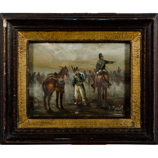 Continental Cavalry Painting 19th 160d33