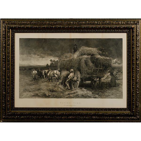 Haying Time: An Approaching Storm Engraving