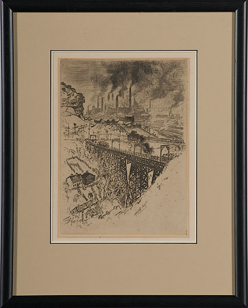 Industrial Landscape Etching by