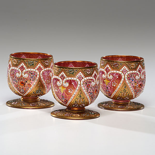 Moser Enameled Cups Continental