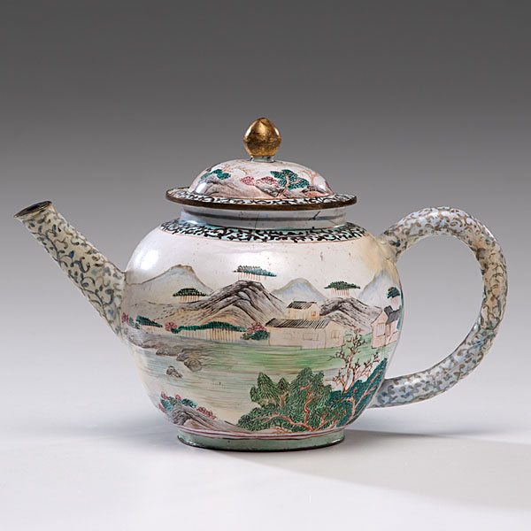 Peking Enamel Teapot Chinese. A