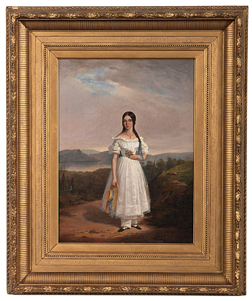 Young Girl in a White Dress American