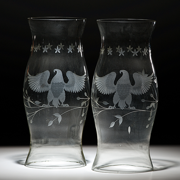 Eagles Etched Glass Hurricane Shades 160e81