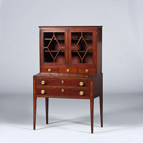 Federal Mahogany Desk and Bookcase 160e84