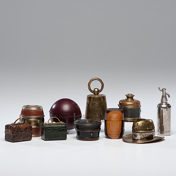 Traveling Novelty Inkwells 19th century.