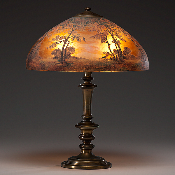 Handel Obverse Painted Lamp American 160ebc