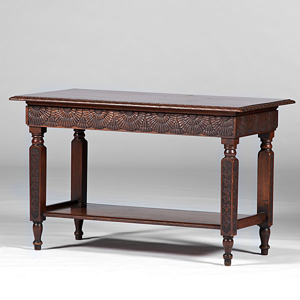 Cincinnati Art Carved Library Table 160ebb