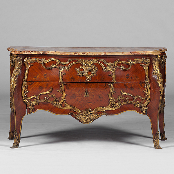 Louis XV Style Mahogany Commode 160f0d