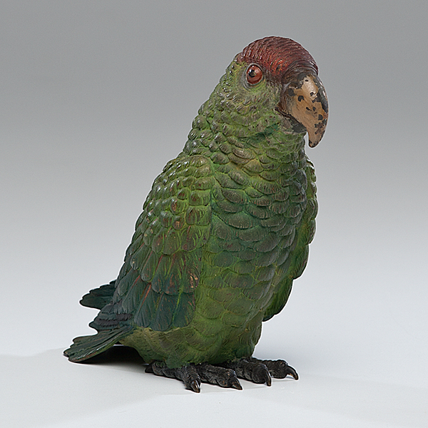 Austrian Cold-Painted Bronze Parrot