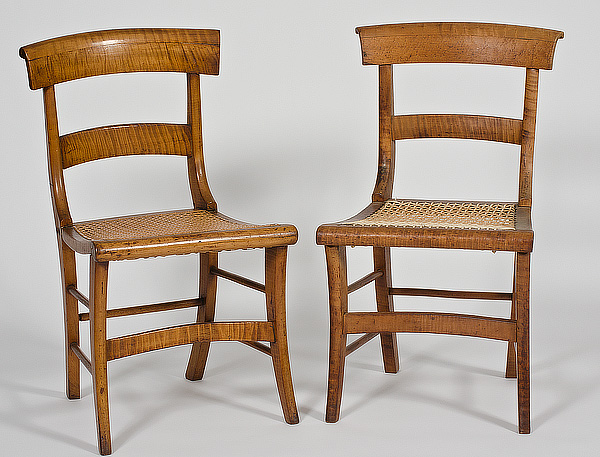 Curly Maple Classical Side Chairs 160f8a
