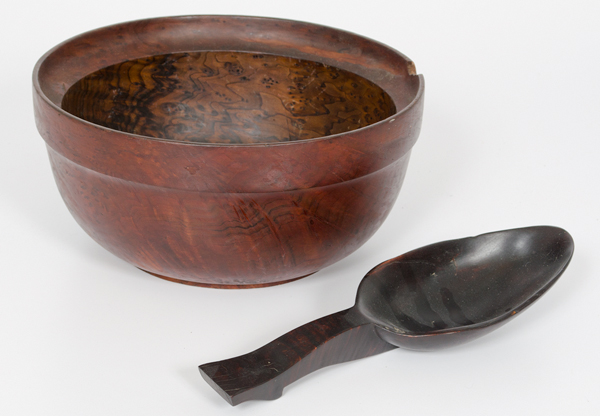 Burl Bowl and Paddle American a