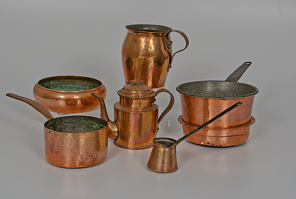 Copper Kitchen Items American. An assembled