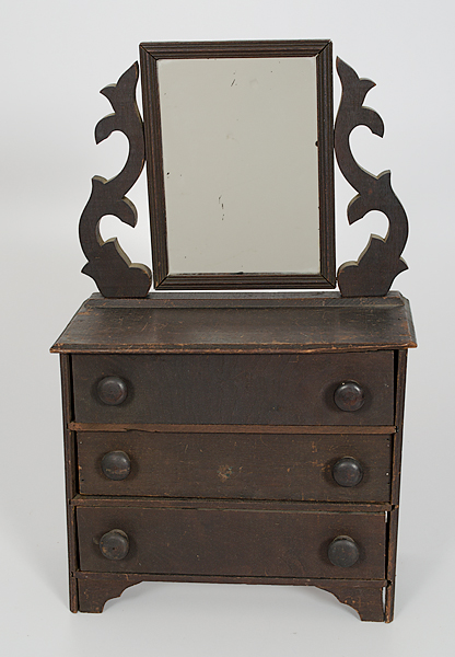 Doll Dresser with Mirror American.