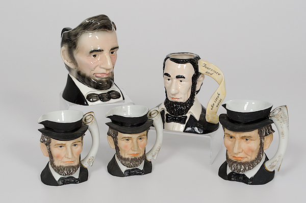 Lincoln Porcelain Toby-Style Mugs