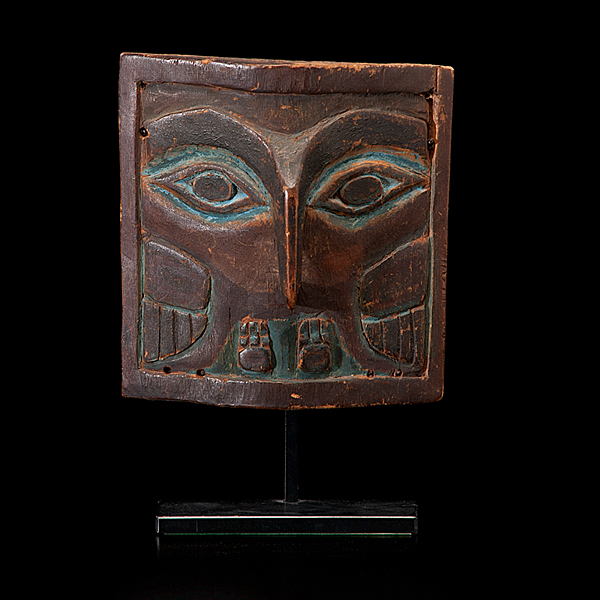 Northwest Coast Carved Frontlet painted
