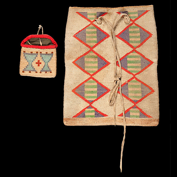 Nez Perce Cornhusk Bags lot of 2 including